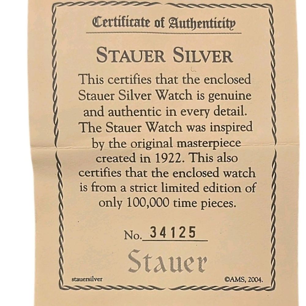 Stauer Tachymeter Silver Chronograph Limited Edit… - image 4